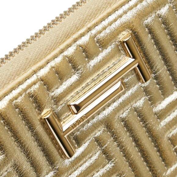 Tod's Long Wallet with Round Zipper, Gold Leather, Women's, TOD'S - Picture 5 of 11